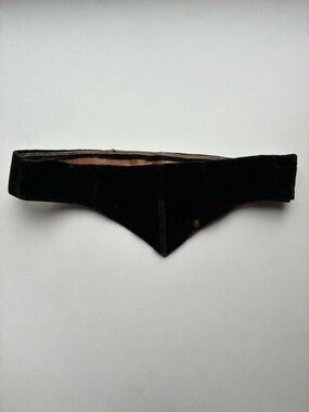 Antique Handmade Black Velvet Waist Belt